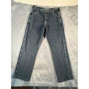 🤠Lee Dungarees Carpenter Utility Jeans Mens 34x34 Medium Wash Workwear Denim